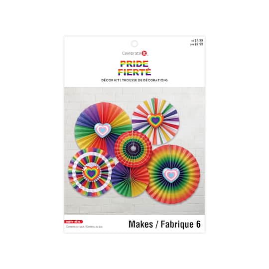 Pride Paper Fan Décor Kit by Celebrate It™